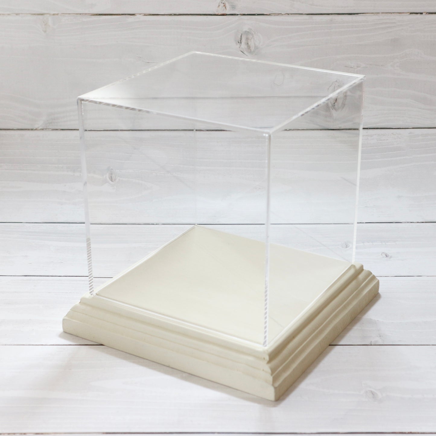 アクリルケース アイボリー 150mm×150mm×150mm 板厚3mm