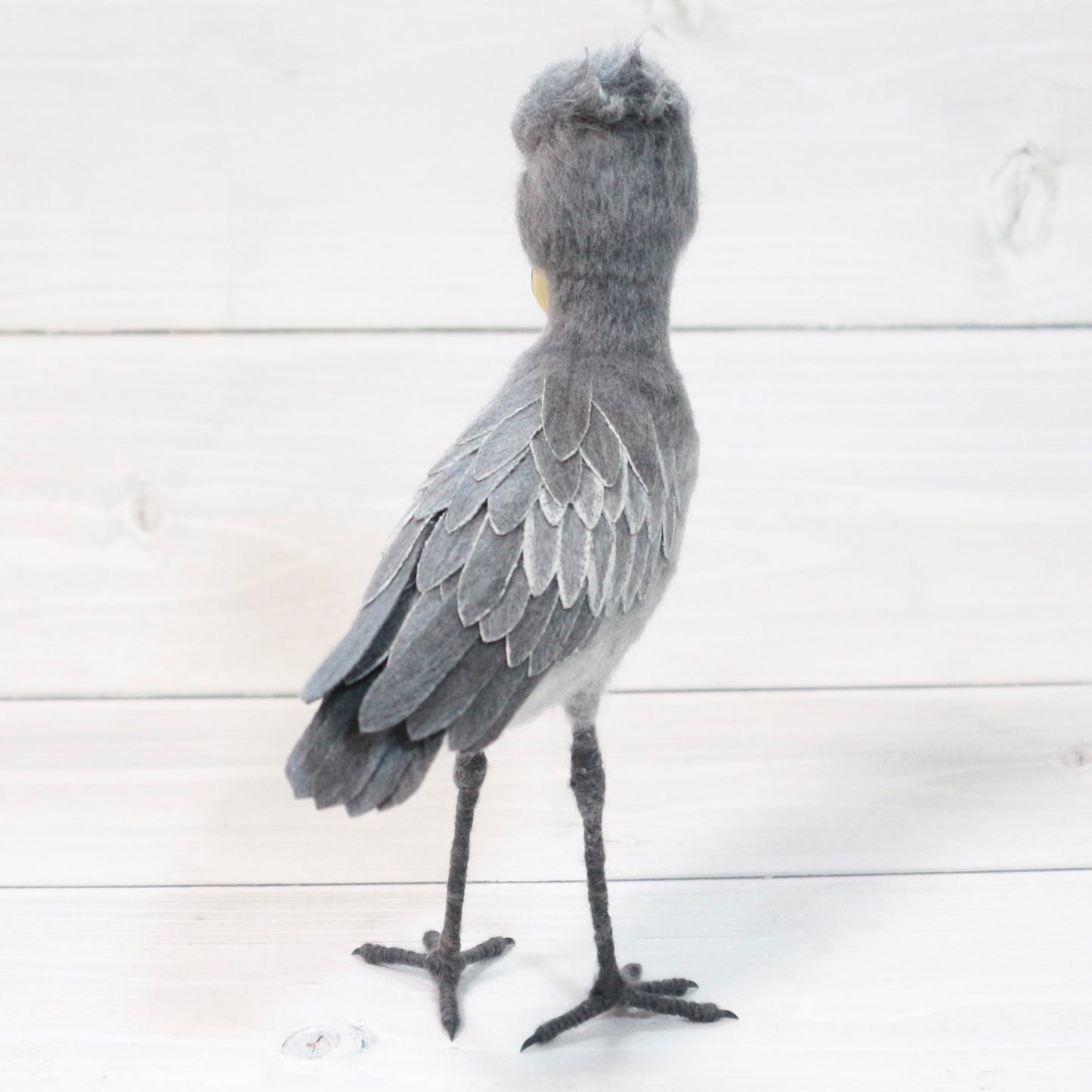 羊毛フェルトのハシビロコウ