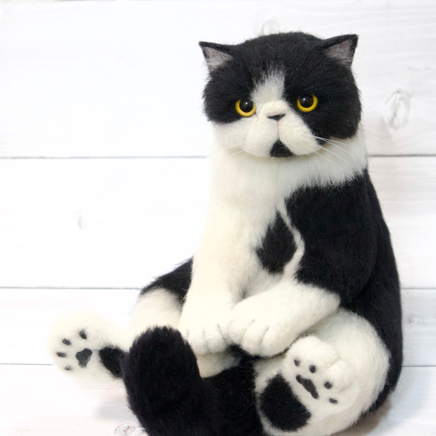 羊毛フェルトの猫 エキゾチックショートヘア