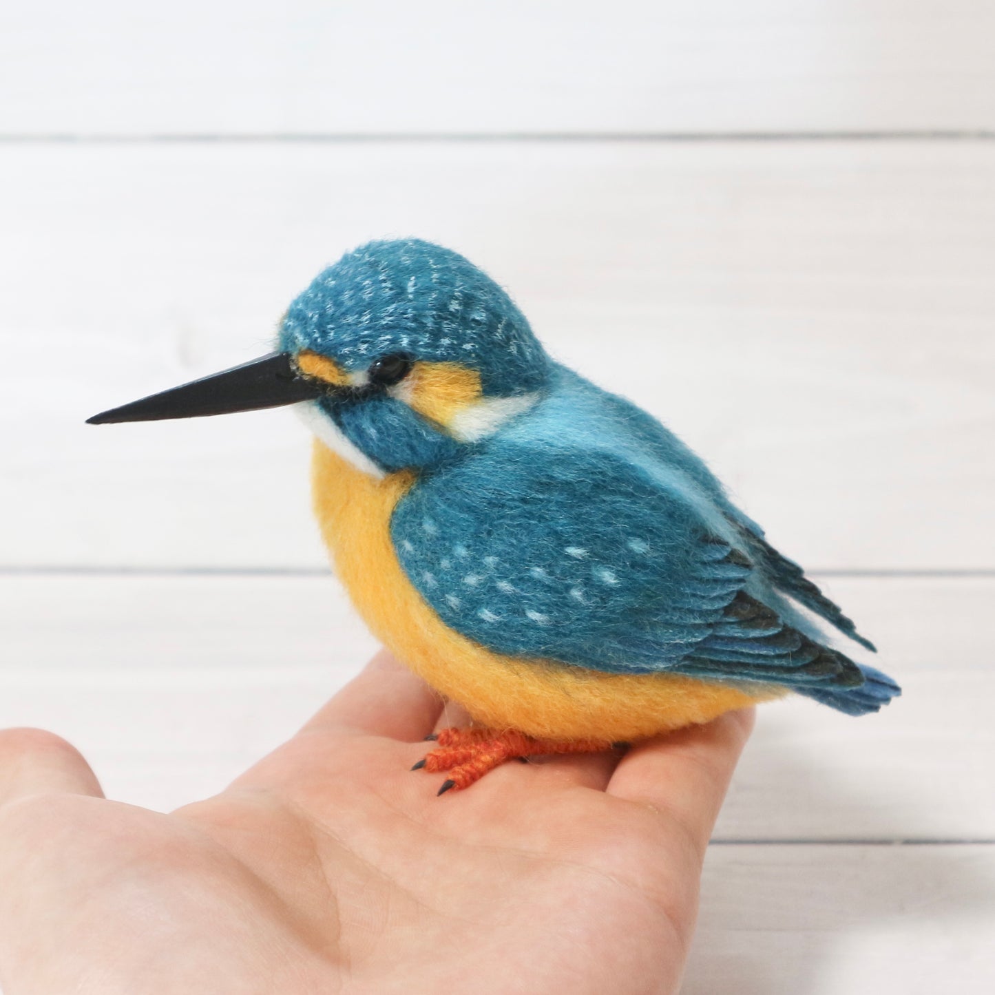 羊毛フェルトのカワセミ